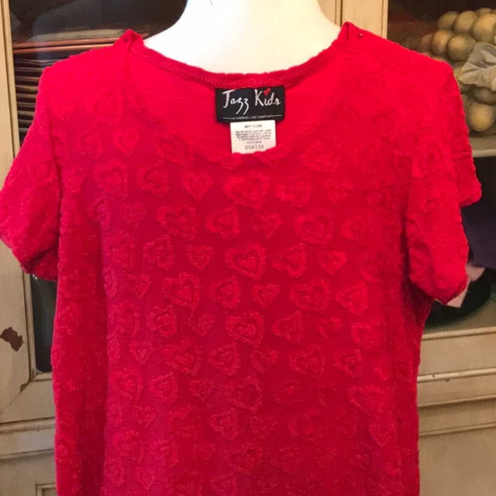 Girls dress with hearts